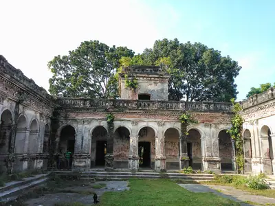 Courtyard of Hemnagar Zamindar Bari