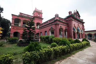 Red lodge building at Mohera Zamindar Bari